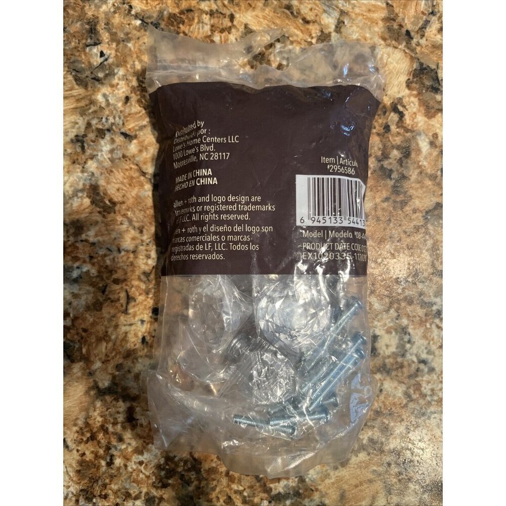 Allen + Roth 2956586 Clear/Chrome Cabinet Knobs - 10 pack - Picture 4 of 6